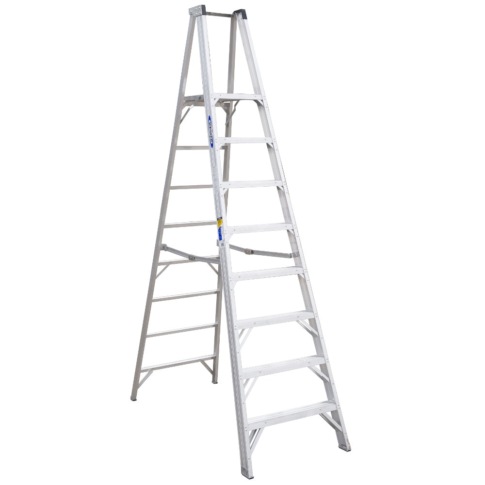 Werner P400 10-ft Aluminum Type 1a- 300-lb Load Capacity Platform Step Ladder P408