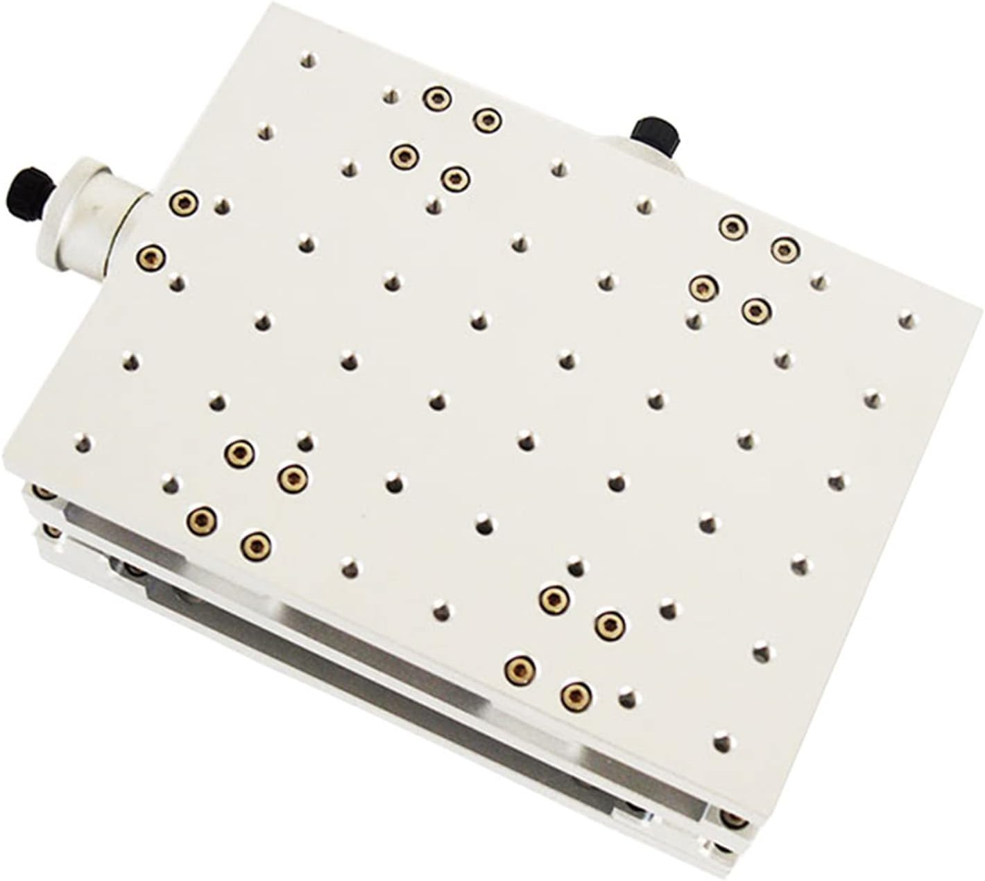 INTBUYING 2 Axis Moving Table for Laser Marking Engraving Machine Portable XY-Axis Moving Workbench 210 * 150 * 75mm