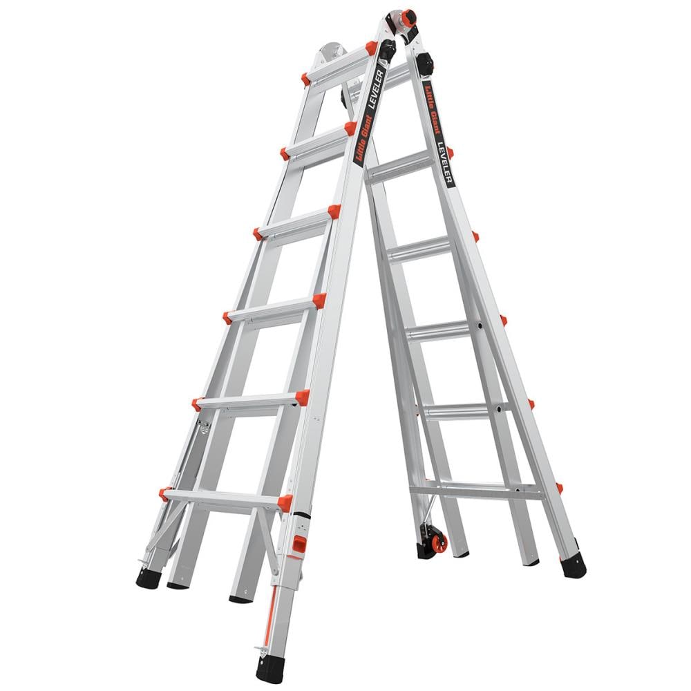 Little Giant Ladders Leveler M26 with Leg Levelers 26-ft Reach Type 1aa- 375-lb Load Capacity Telescoping Multi-Position Ladder 16626-801