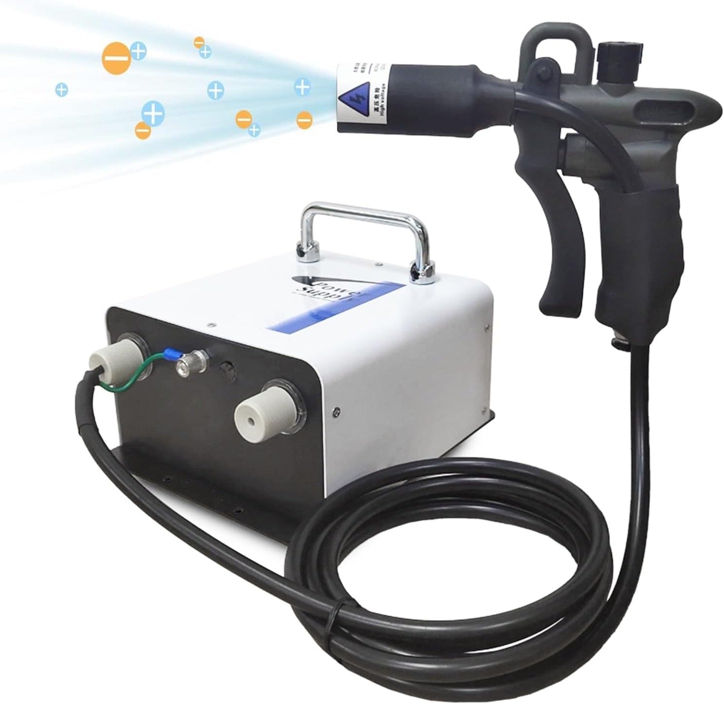 Anti Static Gun, 10KV Antistatic Ion Pure Air Ionizer, WQV Heavy Duty Ionizing Air Gun, with High Voltage Generator for Industrial Electrostatic Elimination Static Electricity Remover (110V)