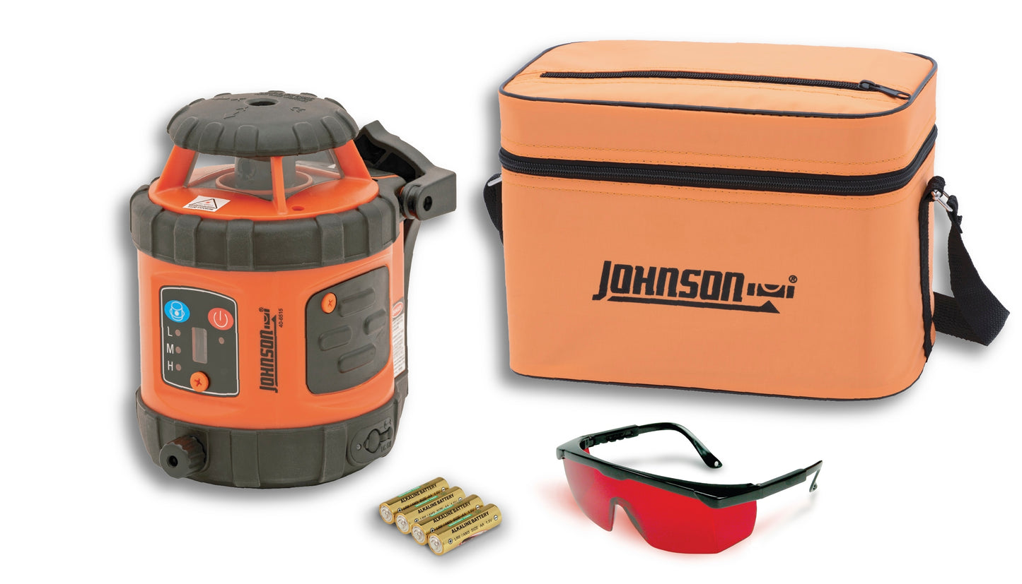 Johnson Level 800-ft Red Self-Leveling Rotary Laser Level 40-6515