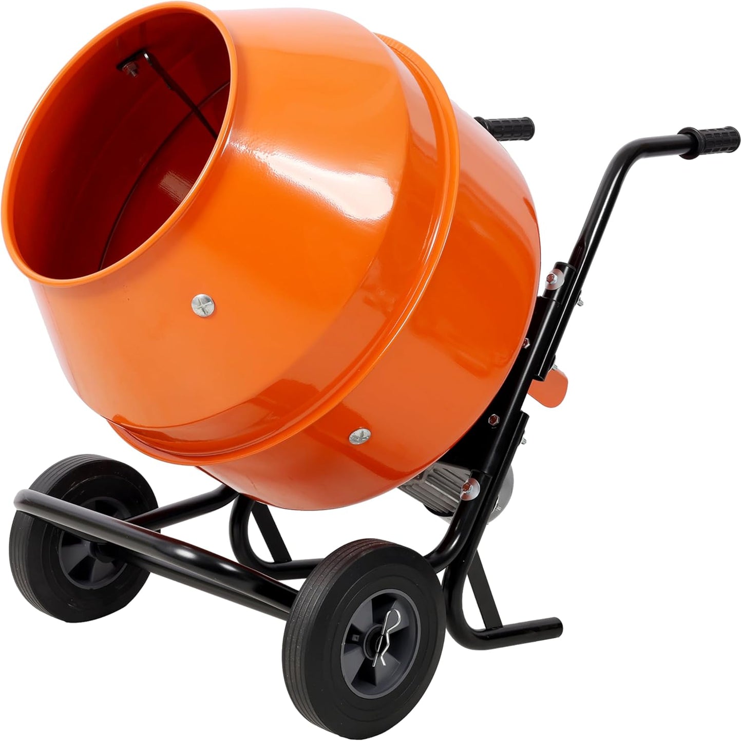 5 Cu. Ft. Electric Concrete Mixers, Wheel Barrow Portable Cement Mixer Machine, Horizontal Cement Mixing Tools for Mortar, Stucco and Fodder, 150L 115V-60HZ