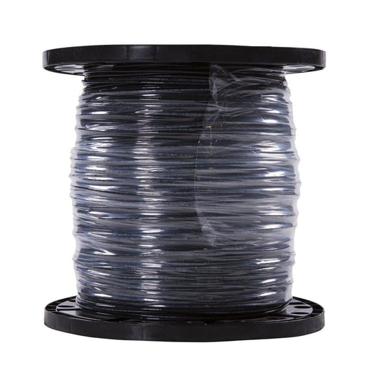 Southwire 2500-ft 12 -AWG Black Solid Copper THHN wire ( By-the-roll )