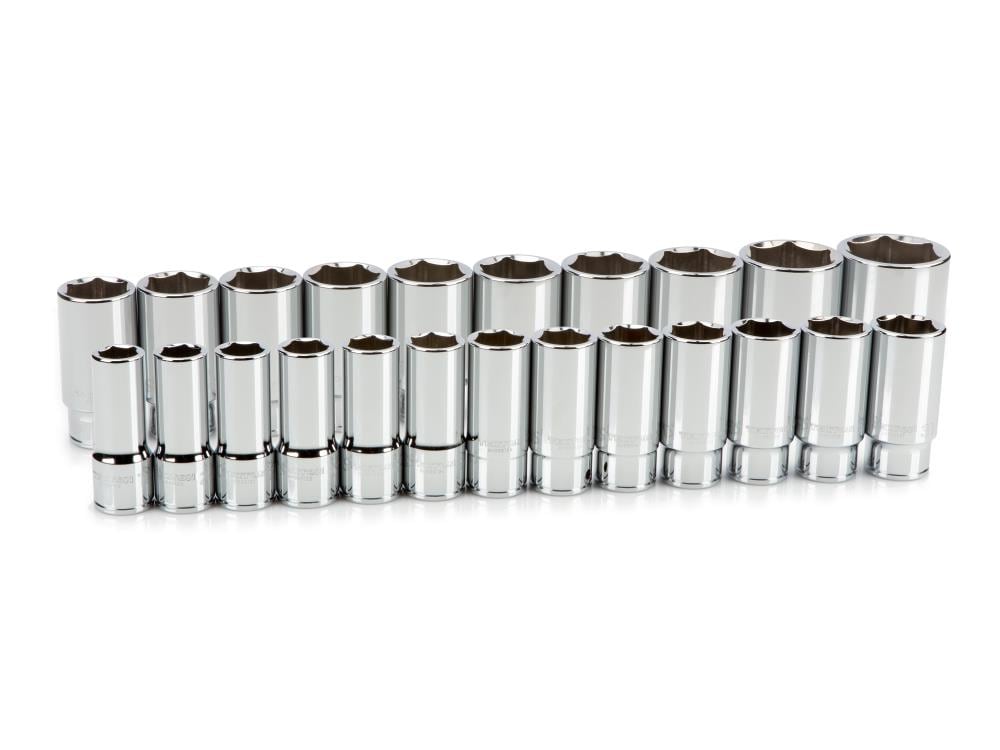 TEKTON 3/4-in Drive Metric Deep Socket Set (23-Pieces) SHD93018