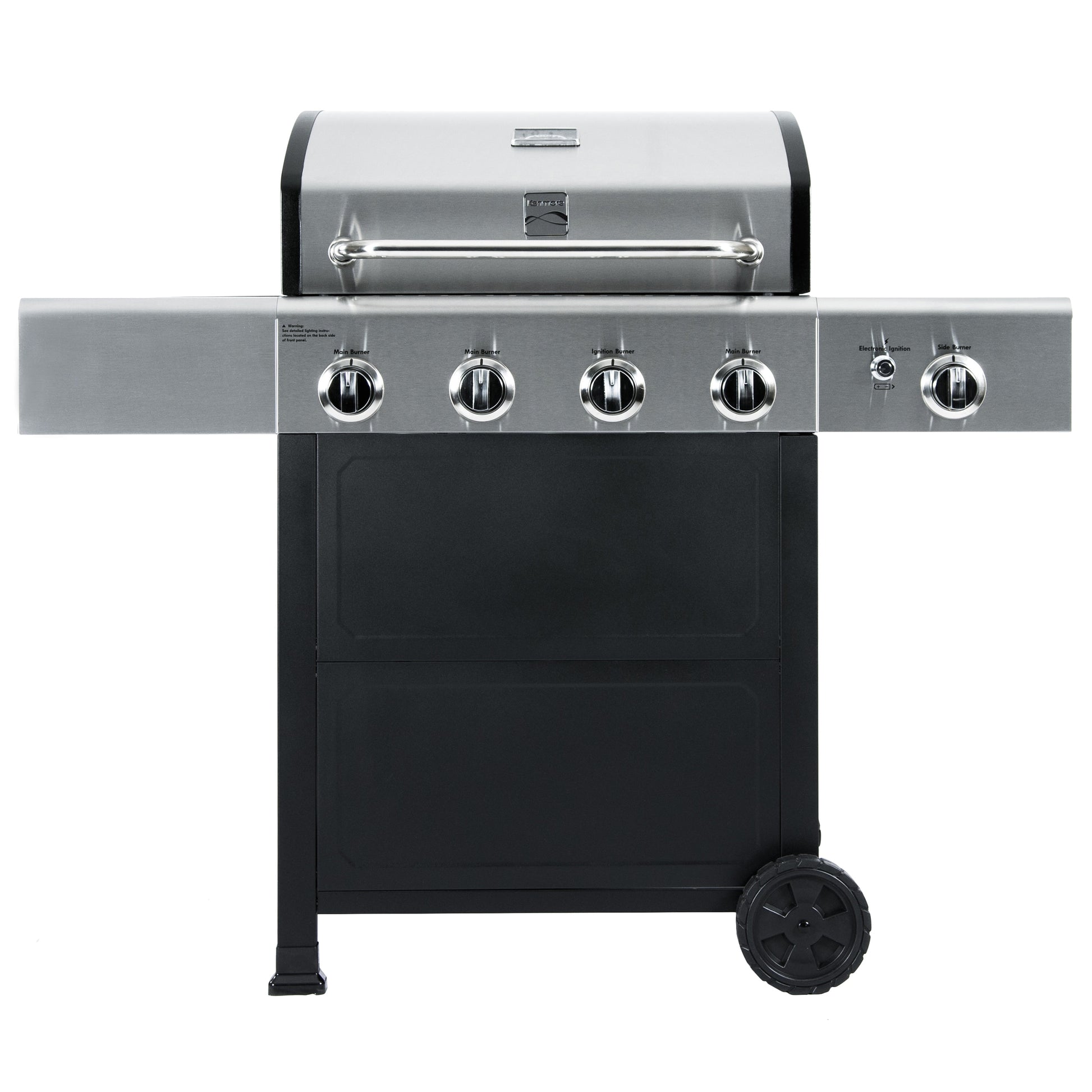 Kenmore Black and stainless steel 4 -Burner Liquid Propane Gas Grill 1 -Side Burner