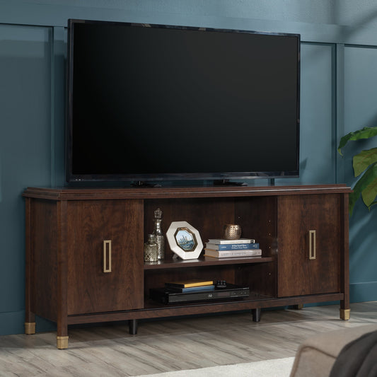 1934 Collection, by Sauder TV Stand for TV's up to 65", Deco Cherry Finish