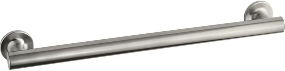 KOHLER 11892-BN Purist 18" Grab Bar for Bathtubs and Showers, Wall-Mount Grab Bars for Bathroom, Vibrant Brushed Nickel