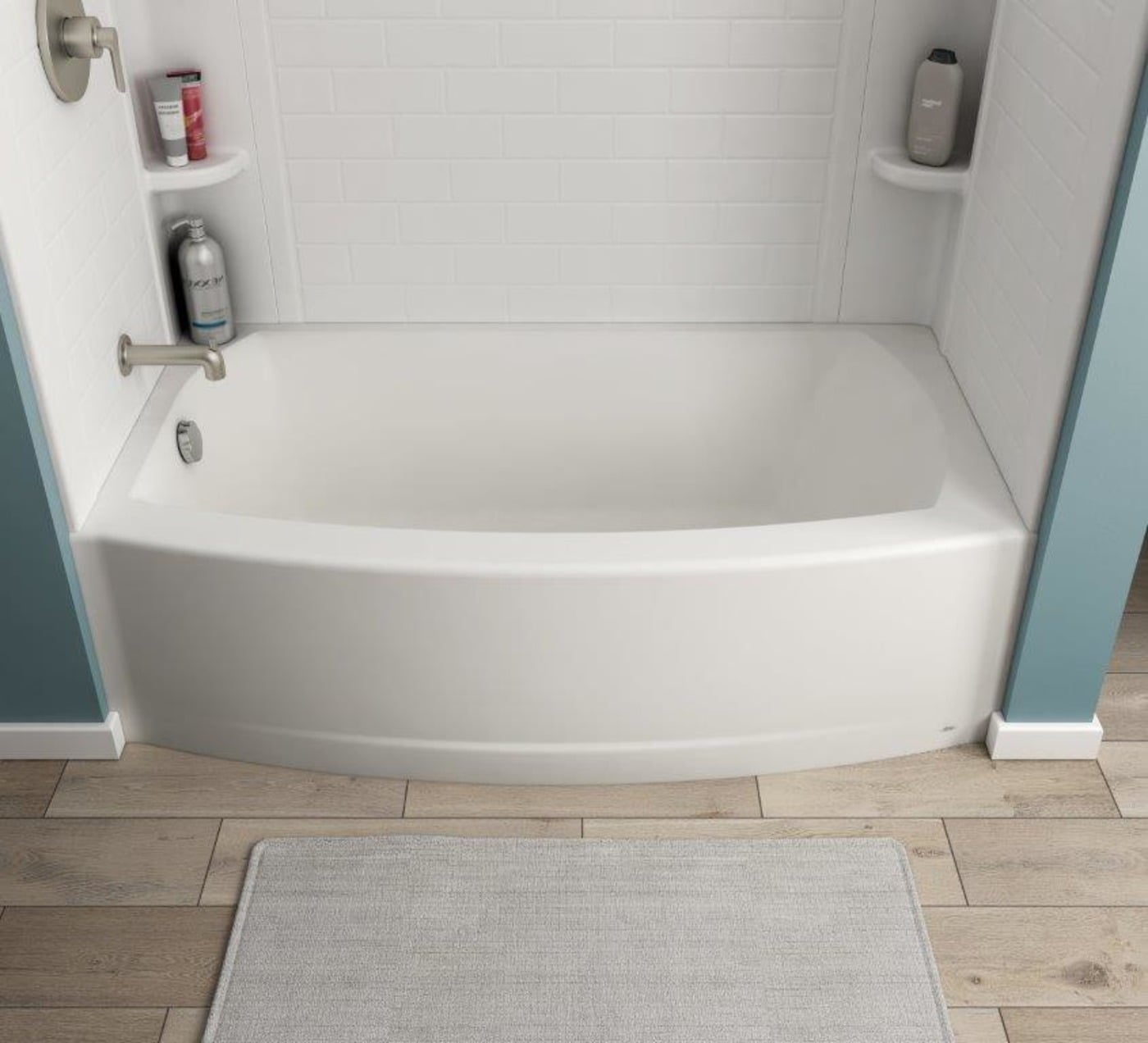 American Standard Elevate 60-in x 30-in Arctic White Fiberglass/Plastic Composite Rectangle Alcove Soaking Bathtub ( Left Drain )