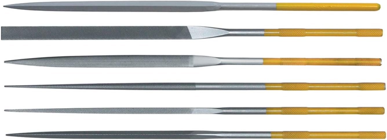 Grobet USA 18cm INOX Set of 6 Assorted Cut 0