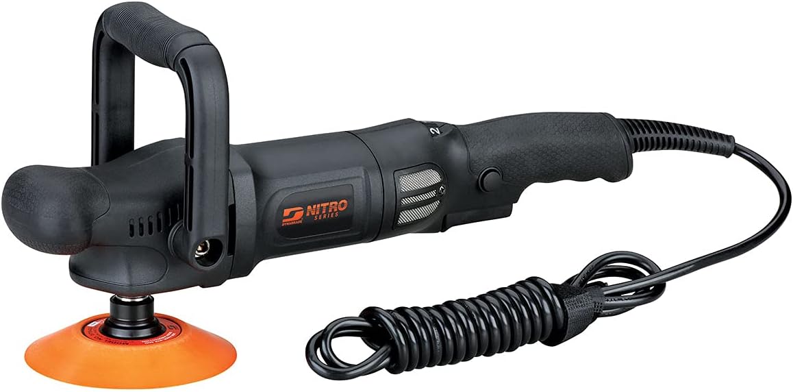 Dynabrade (RB3) Electric Rotary Buffer | Right Angle, 5/8""-11 Spindle, 800-3000 RPM Variable Six-Speed Electric Motor 1000 Watt | Includes 5"" (127 mm) Diameter Pad (57544)