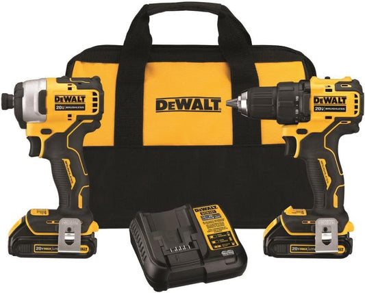 DEWALT ATOMIC 20V MAX* Cordless Drill Combo Kit, Compact (DCK278C2)