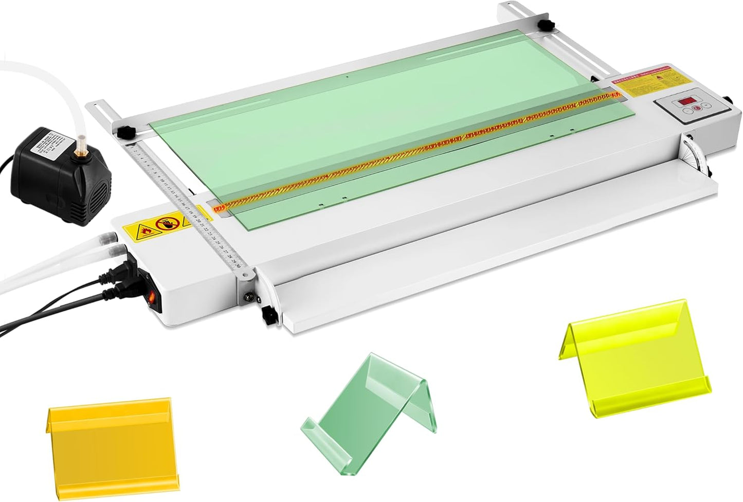 Digital Acrylic Plastic Bender 24" Acrylic Bending Machine with Spare Heating Wire, Plastic Bending Machine with Adjustable Length&Angle Acrylic Strip Bender Heater 110V (White)