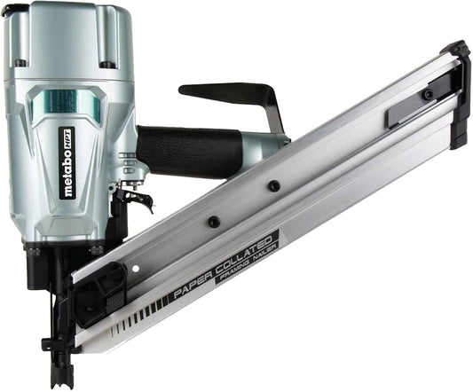 Metabo HPT Framing Nailer, Pro-Preferred Pneumatic Power Nailers in Framing Tools, Rapid Response Power Tool for Floor, Wall, & Roof Decking, Lightweight, 30° 3-1/4" Paper Collated Nails, NR83AA5