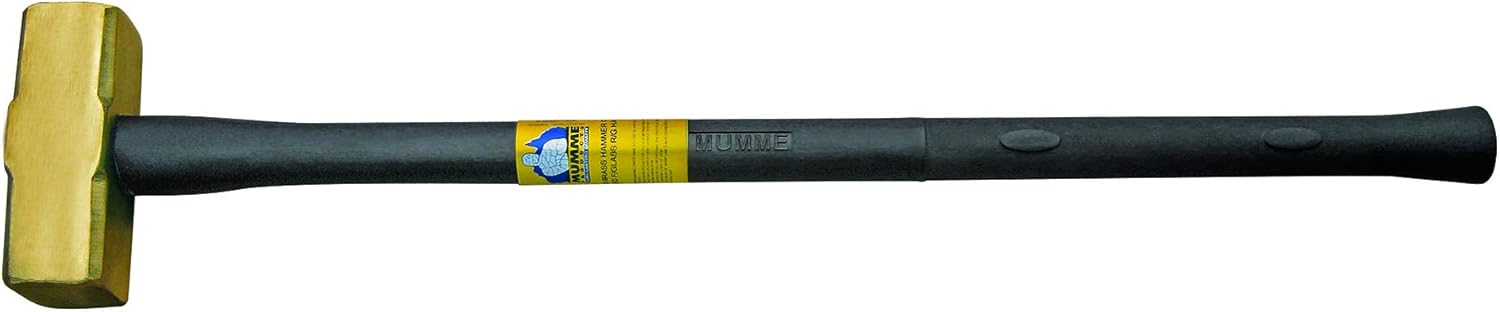 Klein Tools 7HBRFRH07 Brass Sledgehammer, Rubber Handle, 7-Pound