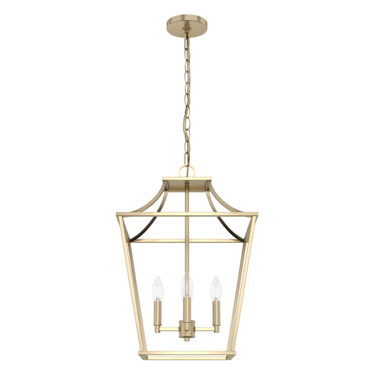Hunter Laurel Ridge 4 -Light Alturas Gold Transitional Lantern Medium Hanging Kitchen island light 5134329