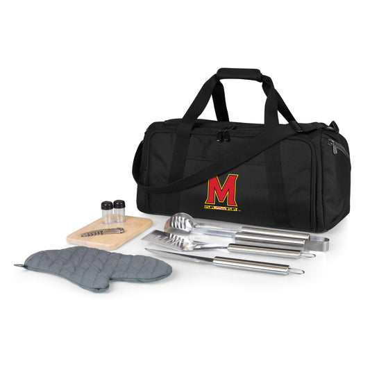 Picnic Time Stainless Steel 9-Piece Grilling Accessory Kit with Heat-Sealed Interior Liner and Multiple Storage Pockets 757-06-175-314-0