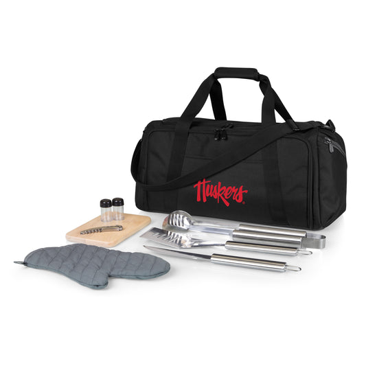 Picnic Time Stainless Steel 9-Piece Grilling Accessory Kit with Heat-Sealed Interior Liner and Multiple Storage Pockets 757-06-175-404-0