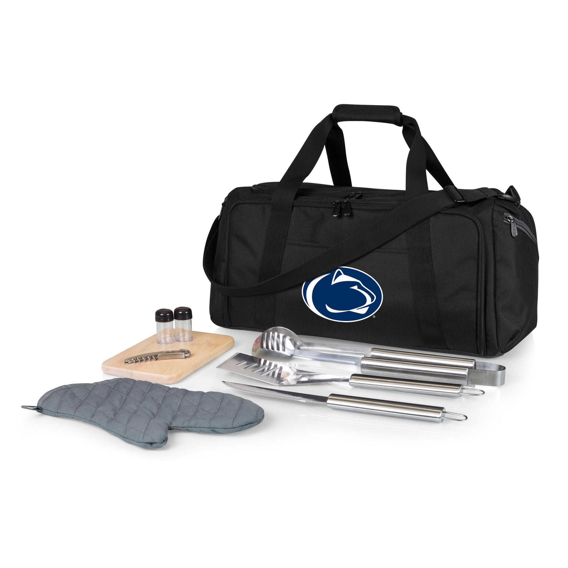 Picnic Time Stainless Steel 9-Piece Grilling Accessory Kit with Heat-Sealed Interior Liner and Multiple Storage Pockets 757-06-175-494-0