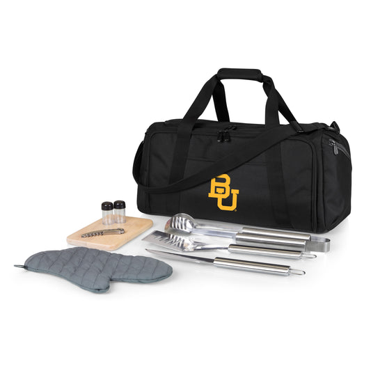 Picnic Time Stainless Steel 9-Piece Grilling Accessory Kit with Heat-Sealed Interior Liner and Multiple Storage Pockets 757-06-175-924-0
