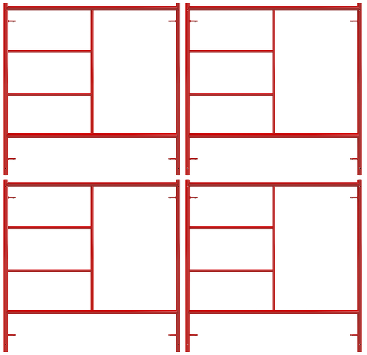 Build Frames Exterior Mason Scaffold Frame (4-Pack) Steel 5.42-ft H x 5.14-ft L 4900-lb Capacity Scaffold Frame