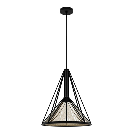 Hunter Rafner 1 -Light Natural Iron Modern/contemporary Mercury glass Geometric Medium Hanging Pendant light 4849592