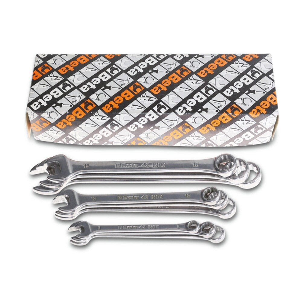 Beta INOX 9-Piece Set 12-point (Sae) Standard Combination Wrench 420396