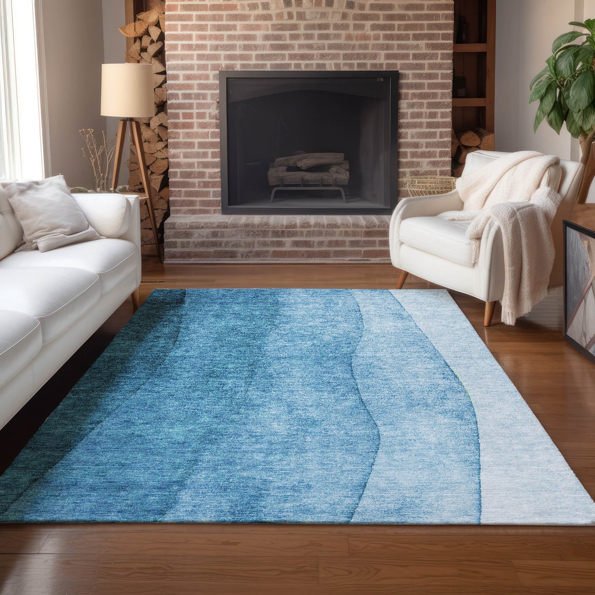 Addison Rugs Chantille ACN625TE 9 x 12 (ft) Teal Rectangular Indoor/Outdoor Geometric Machine washable Area rug