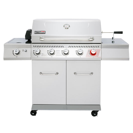 Royal Gourmet Silver 4-Burner Liquid Propane Gas Grill with 1 Side Burner GA5404S