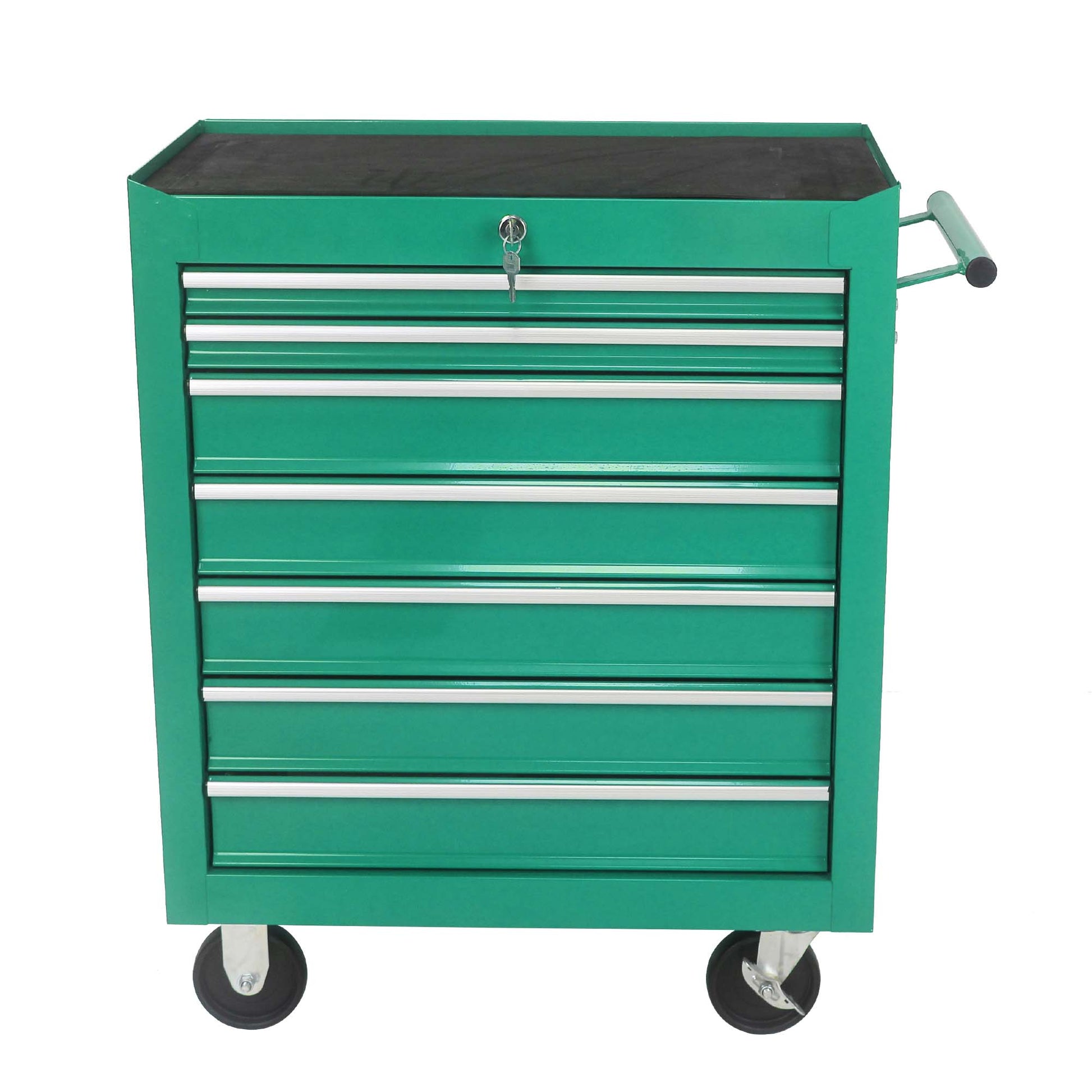 RaDEWAY 24.25-in W x 29.33-in H 7-Drawer Steel Rolling Tool Cabinet (Green) W1102126231