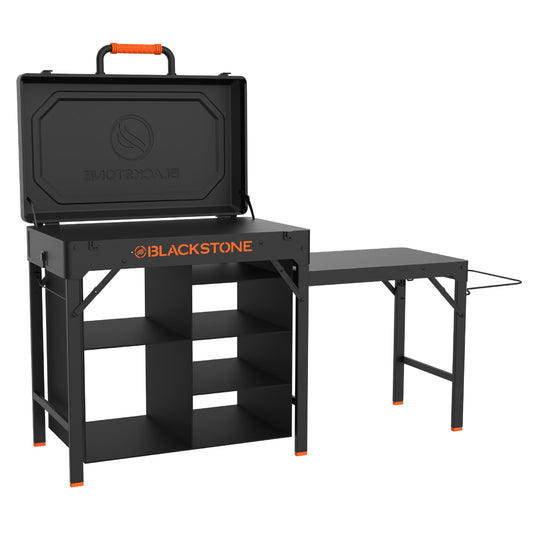 Blackstone On-the-Go Prep Table Black Steel Folding Grill Stand 2237