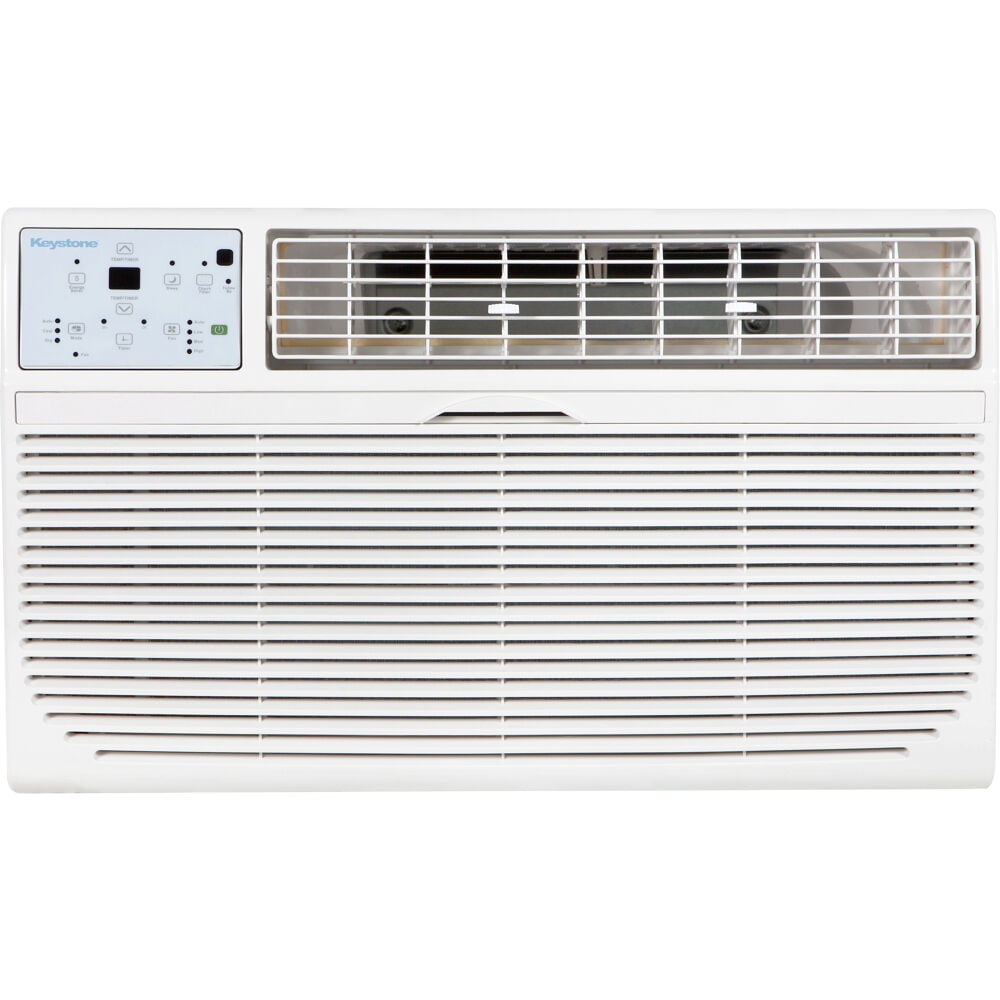 Keystone 10000-BTU 450-sq ft 115-Volt White Through-the-wall Air Conditioner with Remote KSTAT10-1D