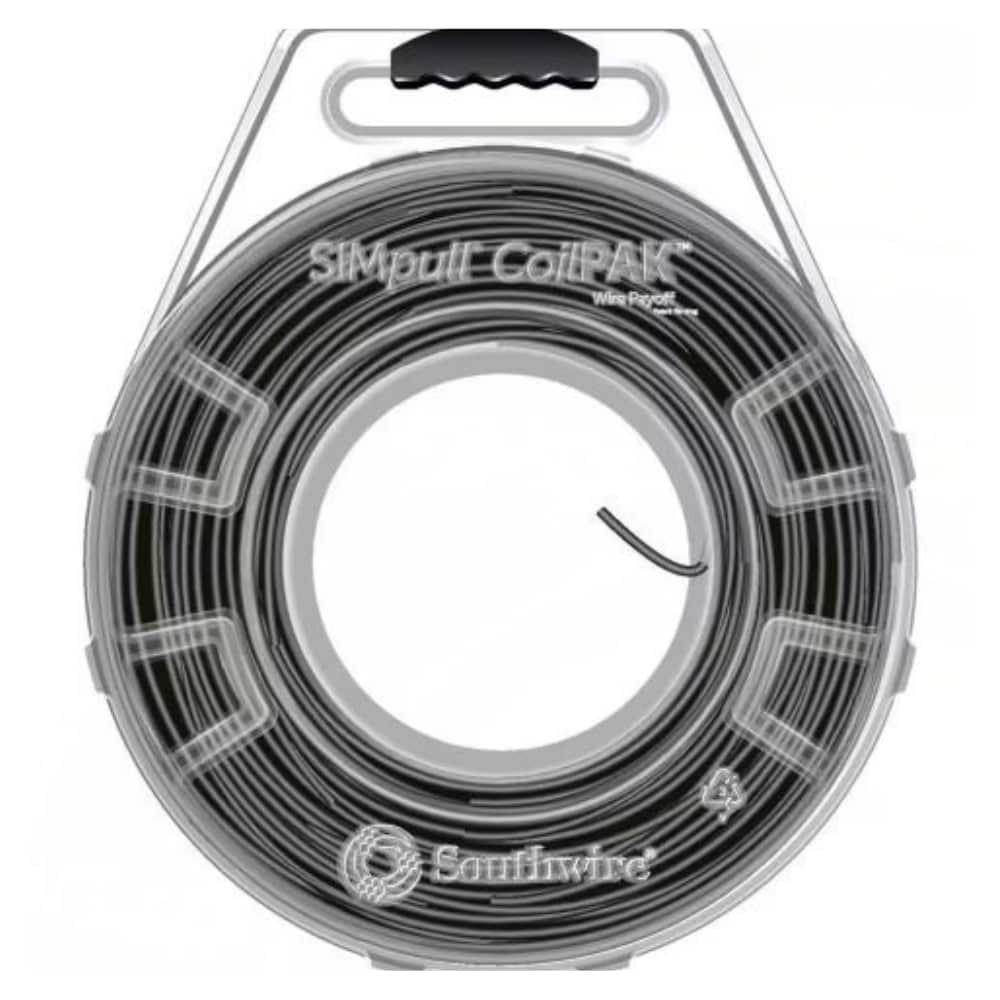 Southwire CoilPAK CoilPAK 2500-ft 14 -AWG Black Stranded Copper THHN wire ( By-the-roll )