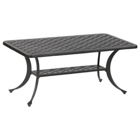 Benzara Rectangle Outdoor Coffee Table 21.06-in W x 42.13-in L