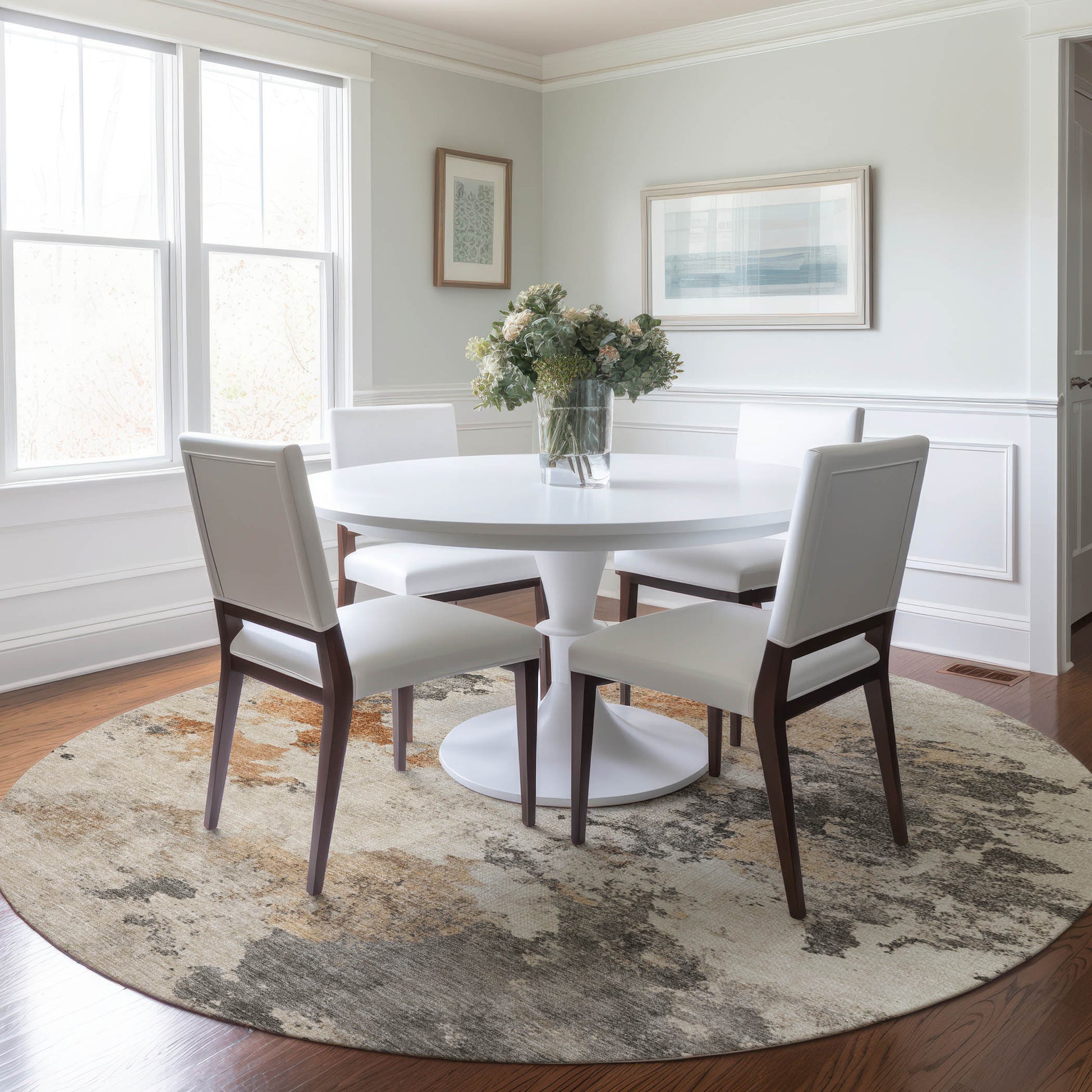 Addison Rugs Chantille ACN1803RU 8 x 8 (ft) Loomed Rust Round Indoor/Outdoor Machine washable Pet Friendly Area rug