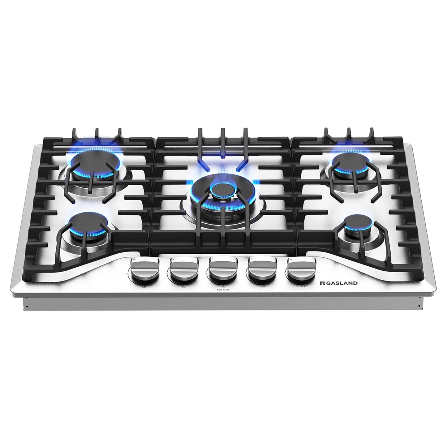 GASLAND Gas Stovetop 30-in 5 burners Stainless steel Gas Cooktop