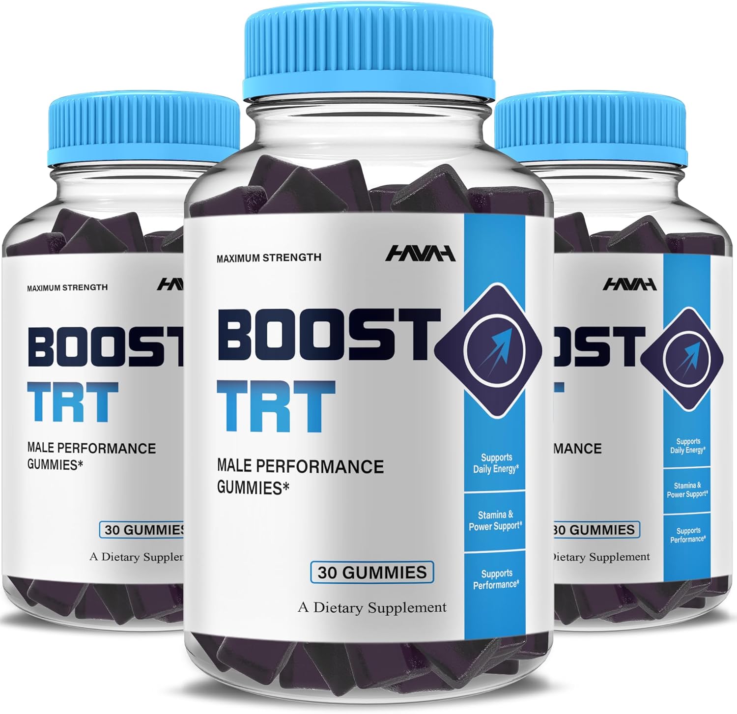 (3 Pack) Boost TRT Maximum Strength Performance Gummies BoostTRT Gummy Supplement, Boost TRT Maximum Strength Advanced Shilajit Multivitamin Supplement, BoostTRT Health Gomitas (3 Month Supply)