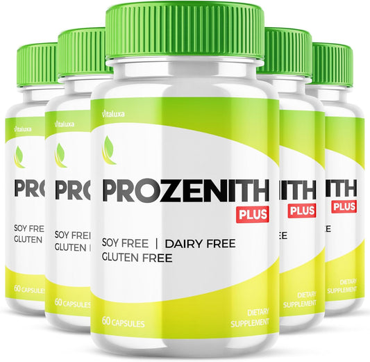 (5 Pack) Prozenith Capsules, Pro Zanith Diet Pills Pink Salt Supplement Trick Wait Natural Ingredients Loss, Prosenith Maximum Strength Advanced Formula Prozenth Gluten Soy Free Blend (300 Capsules)