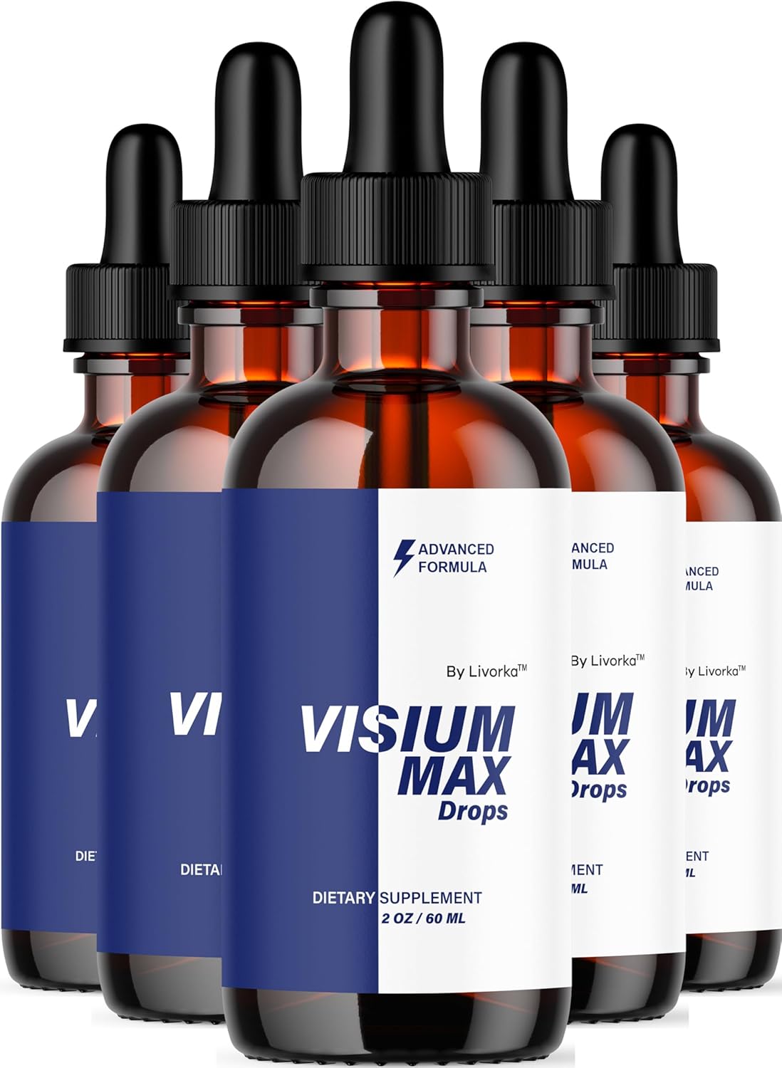 (5 Pack) Visium Max Drops - Visium Max Drops Vision & Eye Health Support Supplement, All Natural Premium Advanced Liquid Formula Drop for Overall Wellness and Support Health, 5 Bottles for 5 Months