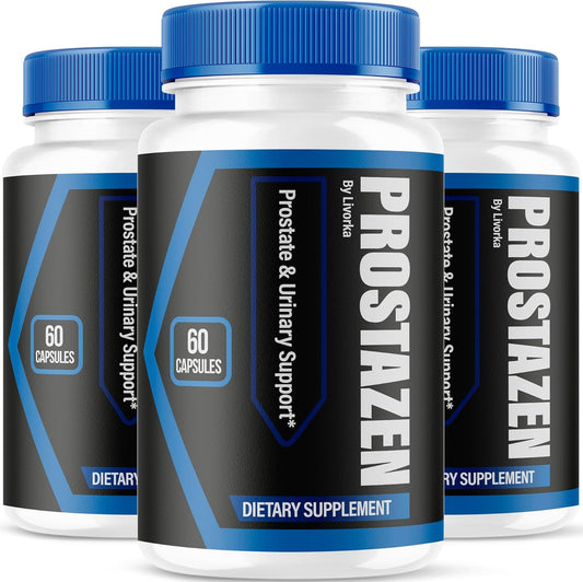 (3 Pack) Prostazen Capsules - Official Prostazen Pills Supplement for Men, All Natural Premium Prostazen Plus for Men, Advanced Support Natural Formula Prostazen Review, 300 Capsules for 5 Months