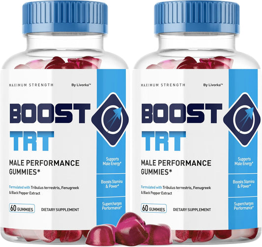 (2 Pack) BoostTRT Gummies Advanced Premium Formula All Natural, 120 Gummies for 2 Months
