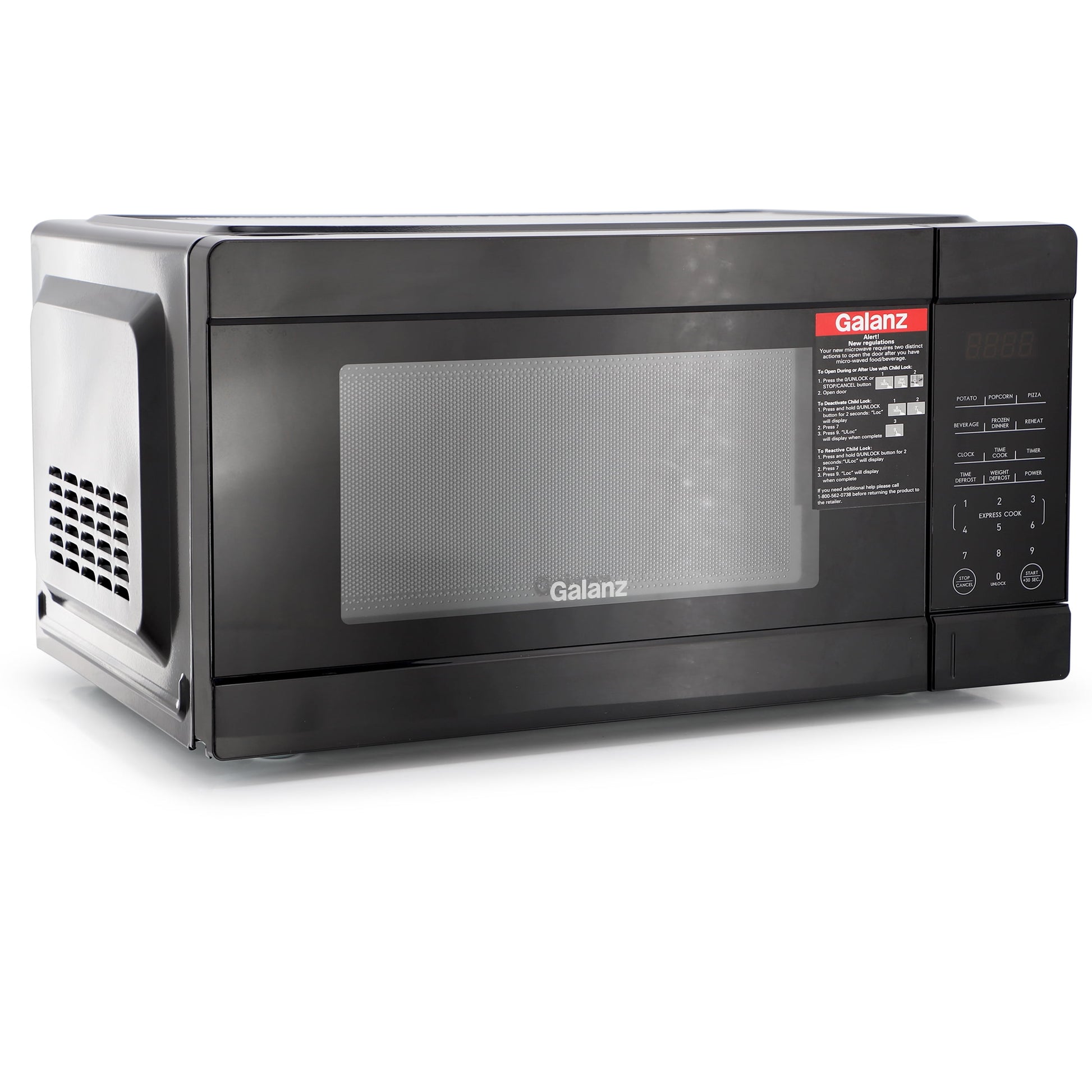 Galanz 1.1 Cu Ft. 1000 Watt Counter Top Microwave Oven in Black