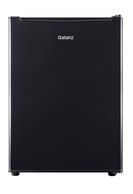 Galanz 2.5 Cu ft One Door Fridge, Black Estar, New