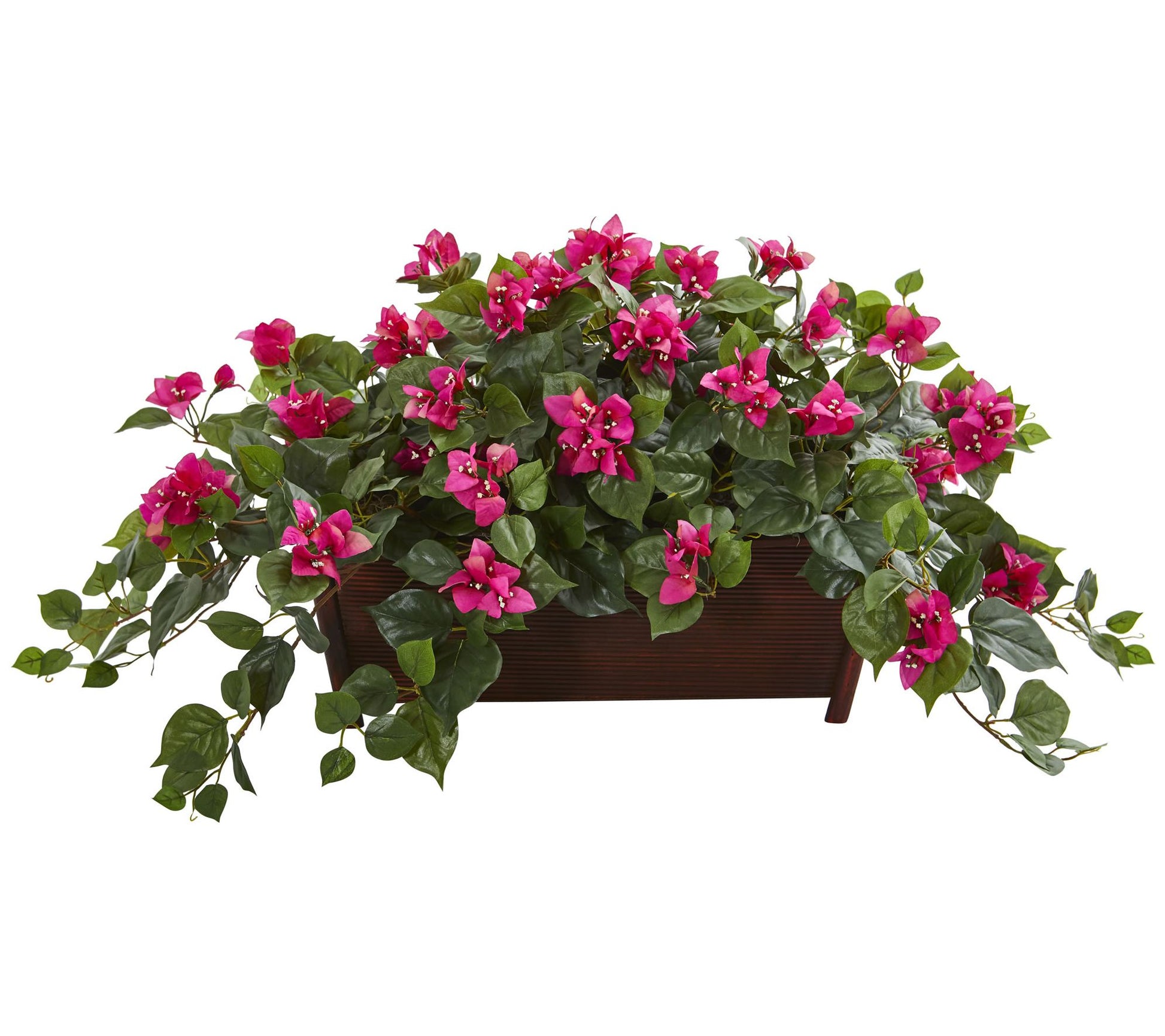 18" Bougainvillea Plant in Planter by Nearly Natural